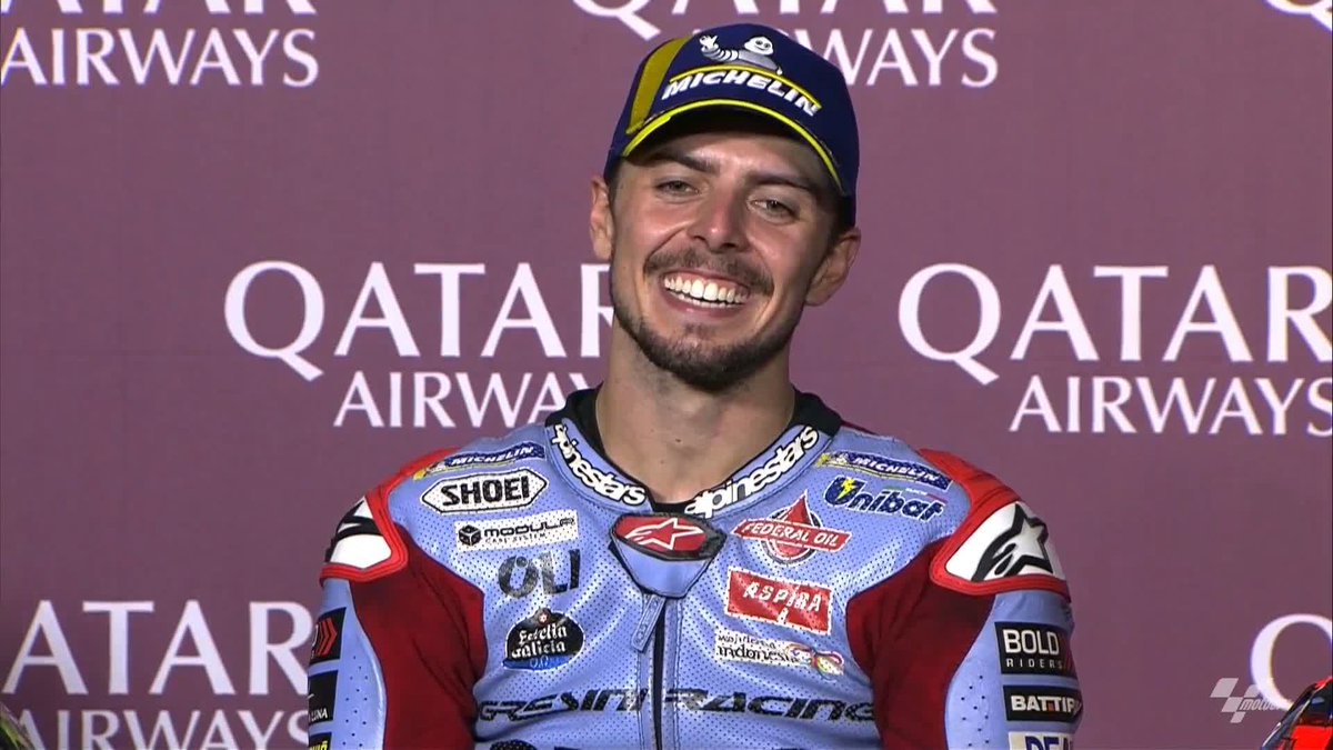 “It was to make you confused!” 🎙️ - Fabio Di Giannantonio 😂 The Italian elaborates on the meaning of the Mapping 8 message he got during the race! 👀 #QatarGP 🇶🇦