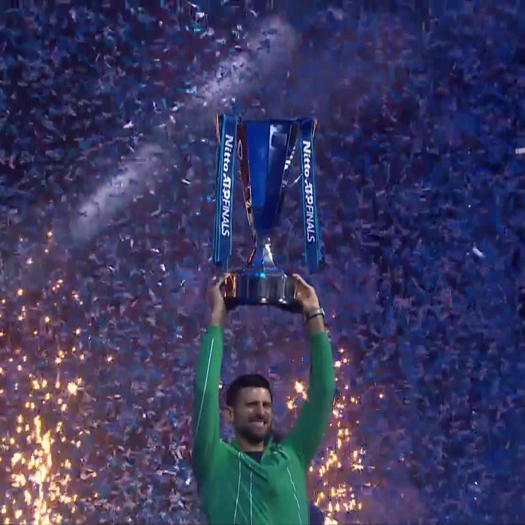 For the SEVENTH time… Novak Djokovic IS THE #NittoATPFinals CHAMPION 🏆 #NittoATPFinals