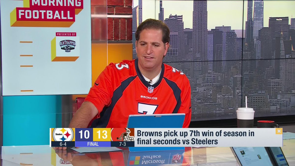 "Coolest moment of the week? Cleveland Browns play by play man Jim Donovan back in the house and on the call for the game-winning field goal over the Steelers." - @Pschrags