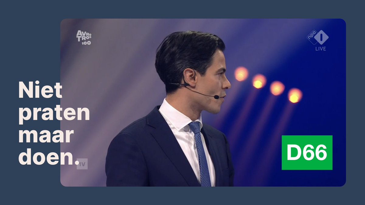 “Ik beloof; ik zal geen seconde laten liggen voor meer klimaatactie.” Rob Jetten bij het #eenvandaagdebat