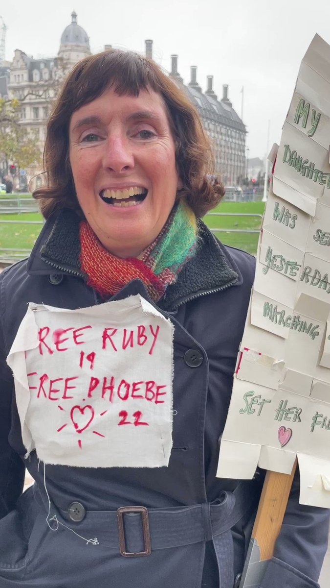 "This is not how our world should be" Ruby Hamill, 19, has been imprisoned without trial for marching. Her mum Rebecca spoke from Parliament Square with Extinction Rebellion Families on Saturday about her daughter being in prison. Join us, every day, Trafalgar Square, 12pm —