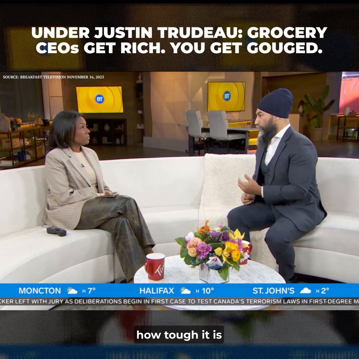 It’s been 2 years of your grocery bills skyrocketing. Justin Trudeau hasn’t put forward a single real solution. Grocery CEOs are getting rich, you're getting gouged.