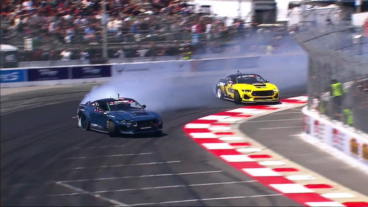 Holding nothing back. adam lz | NITTO TIRE USA leading Chelsea DeNofa | BC Racing NA at our season opener. #FormulaD #FormulaDRIFT #FDLB