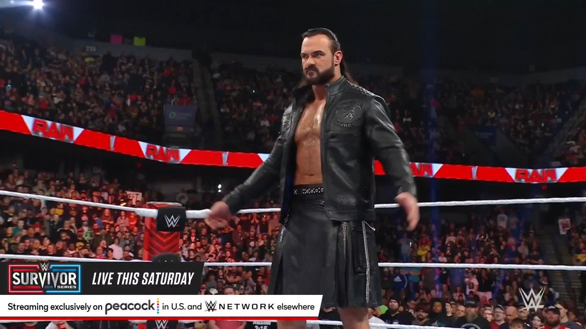 BREAKING: Drew will stand alongside The Judgment Day in #WarGames this Saturday at #SurvivorSeries! #WWERaw