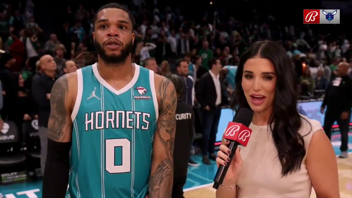 "I feel like this could be a turn around game for us." Miles Bridges talks with Ashley ShahAhmadi about the game winning shot and the Charlotte Hornets huge overtime win over the Celtics. #LetsFly35
