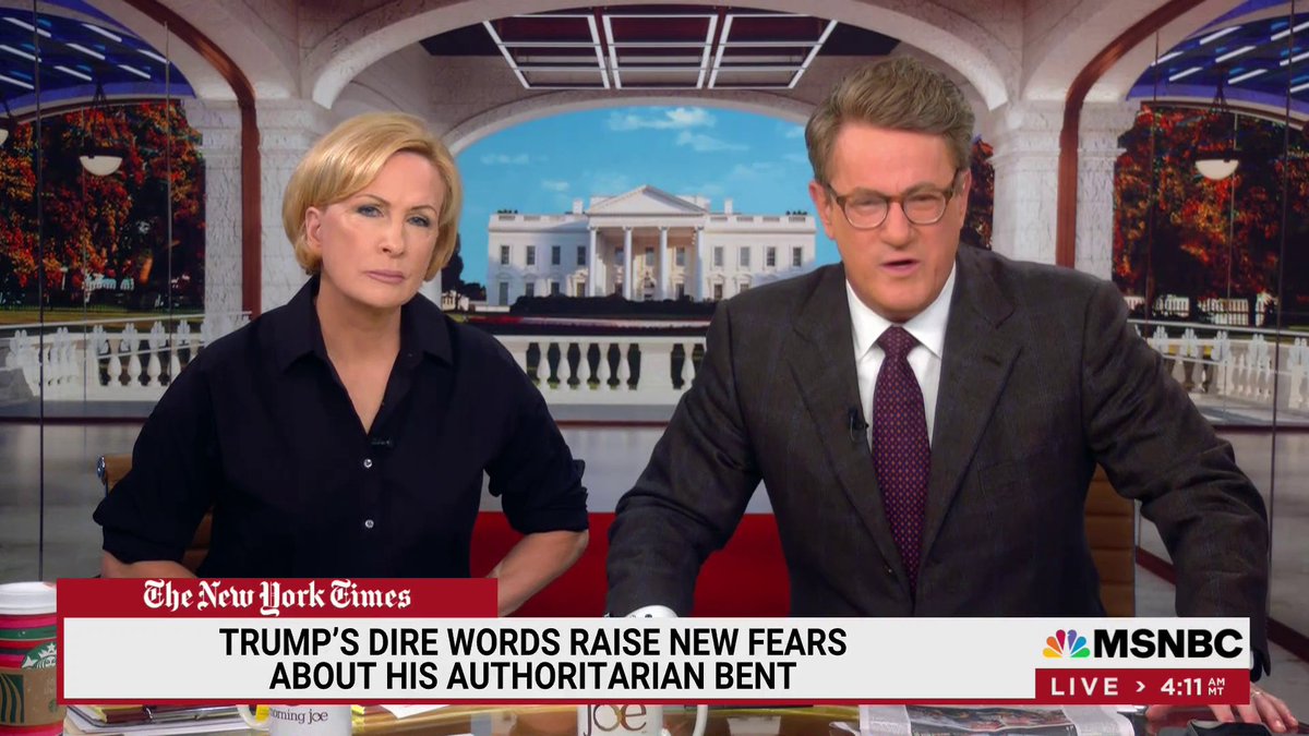"It's time that fascism is called fascism and Americans know exactly what they're voting for." --@joenbc discussing NYT reporting on Trump's authoritarian bent