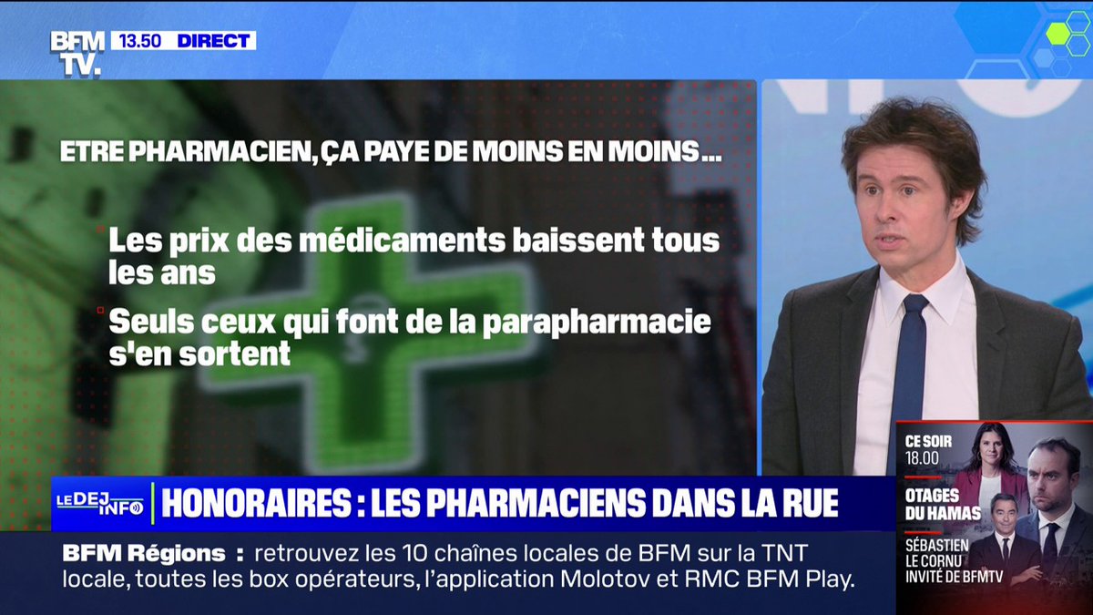 Les pharmarciens dans la rue pour demander une revalorisation de leurs honoraires - par Guillaume PAUL