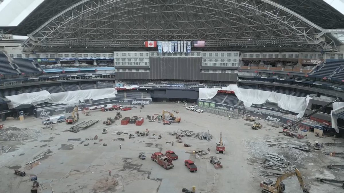 From a stadium to a ballpark ⚾️ Second phase of Rogers Centre renovations are underway!