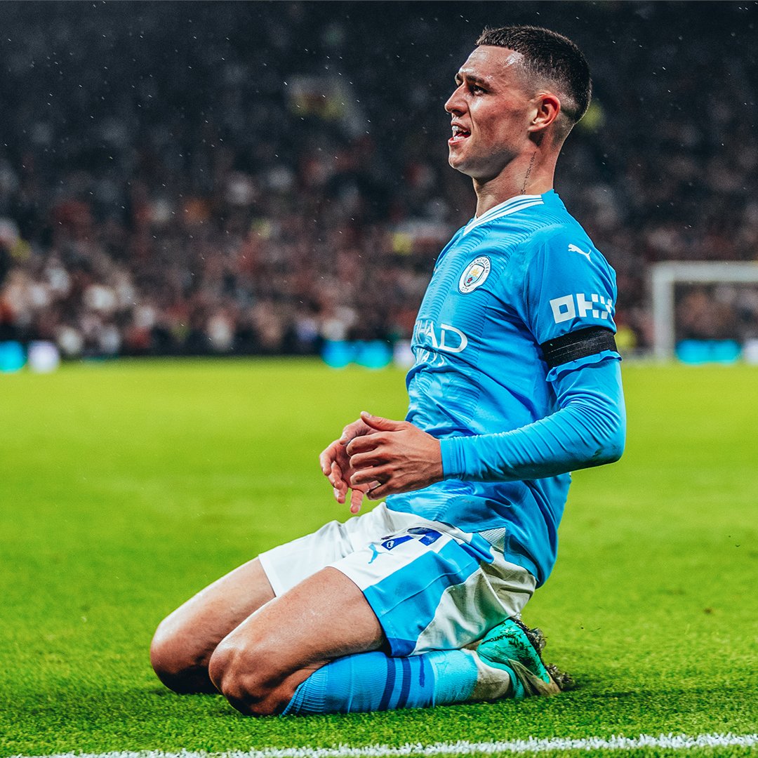 Every 𝑪𝑰𝑻𝒀 knee slide at Old Trafford this season! 🫡