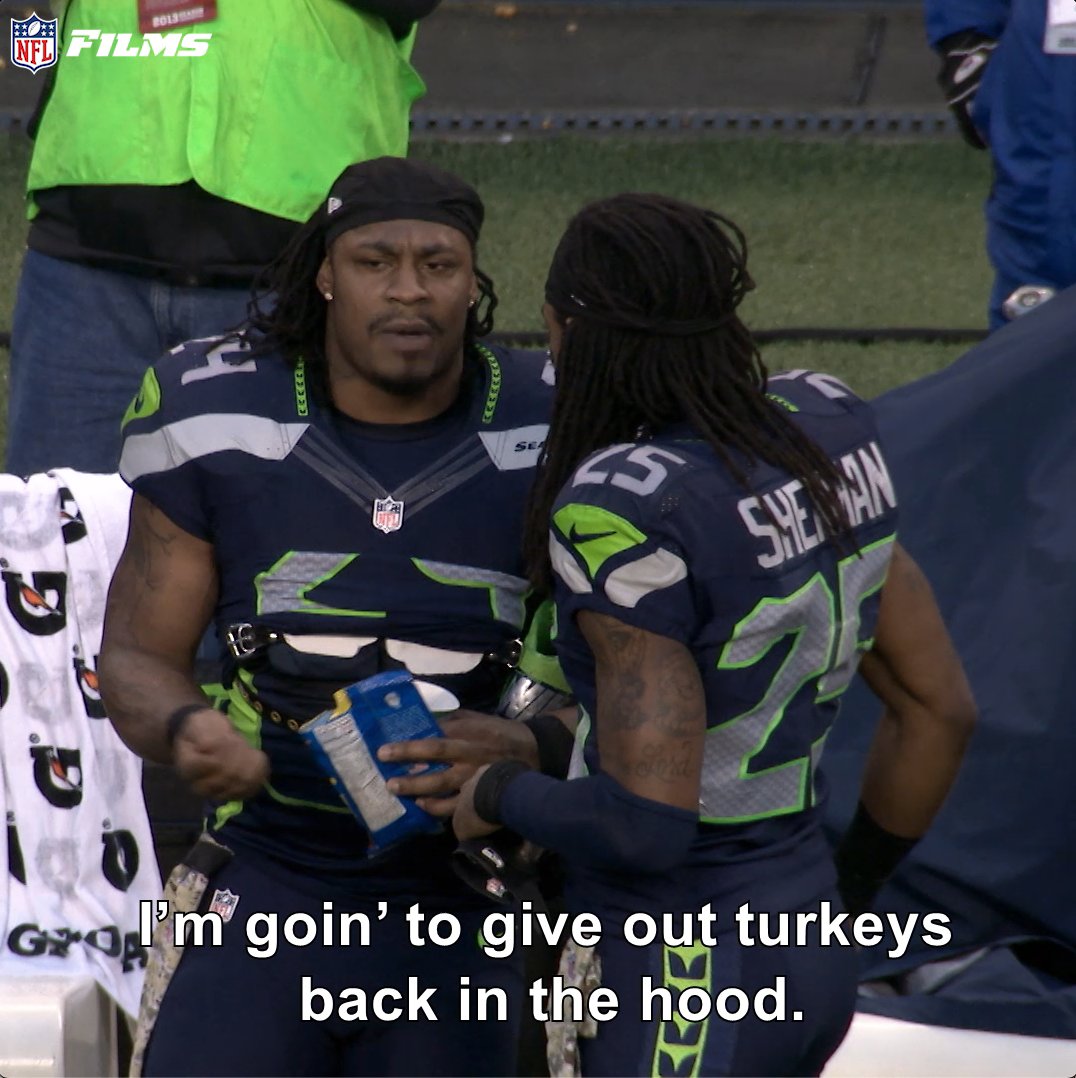Good guy Marshawn 👏🦃 #MaddenThanksgiving Marshawn Lynch | NFL Films