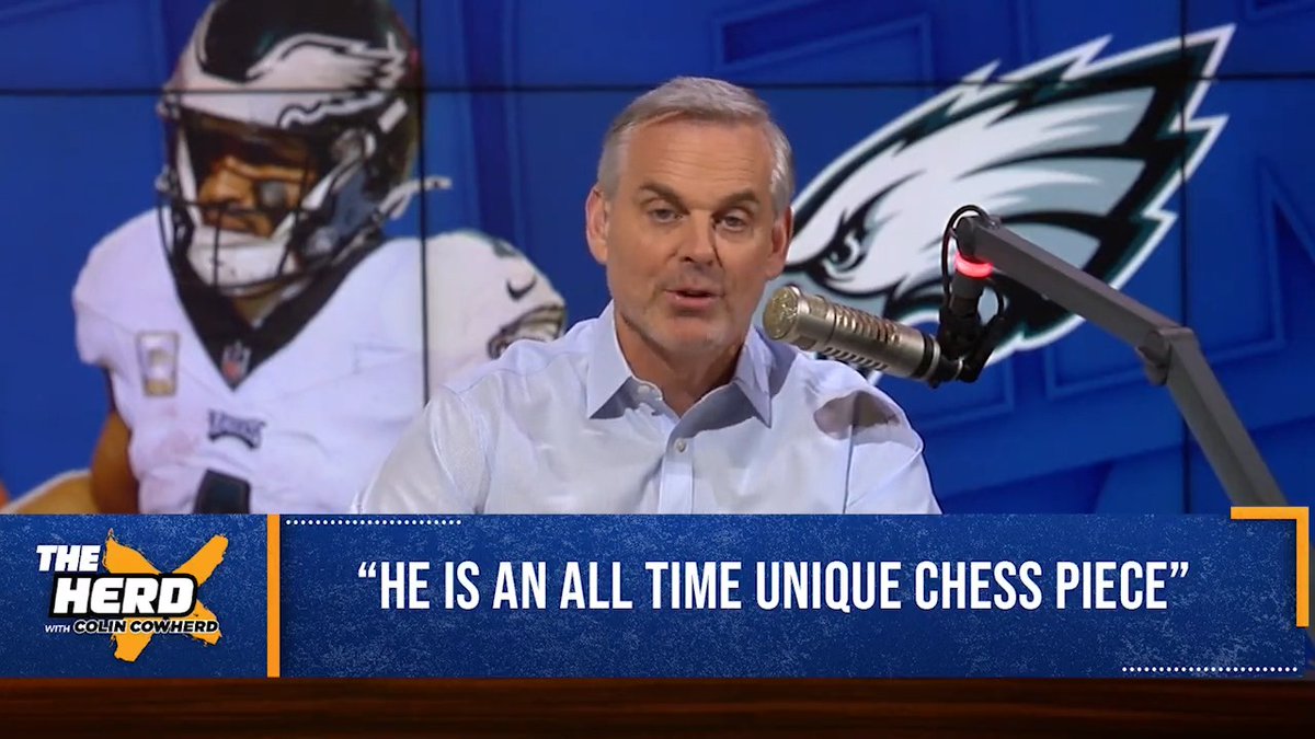 "My vote is Jalen Hurts is the best player I've ever seen at the podium." — @ColinCowherd gives Eagles' QB his flowers