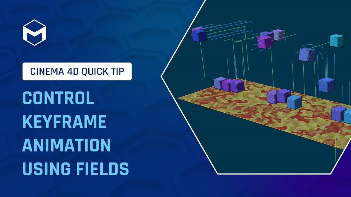 💡 #C4DQuickTip | Learn to use #Mograph, Effectors, and Fields to control the Keyframe Animation of Objects. 👀 See more #MaxonTraining ⬇️