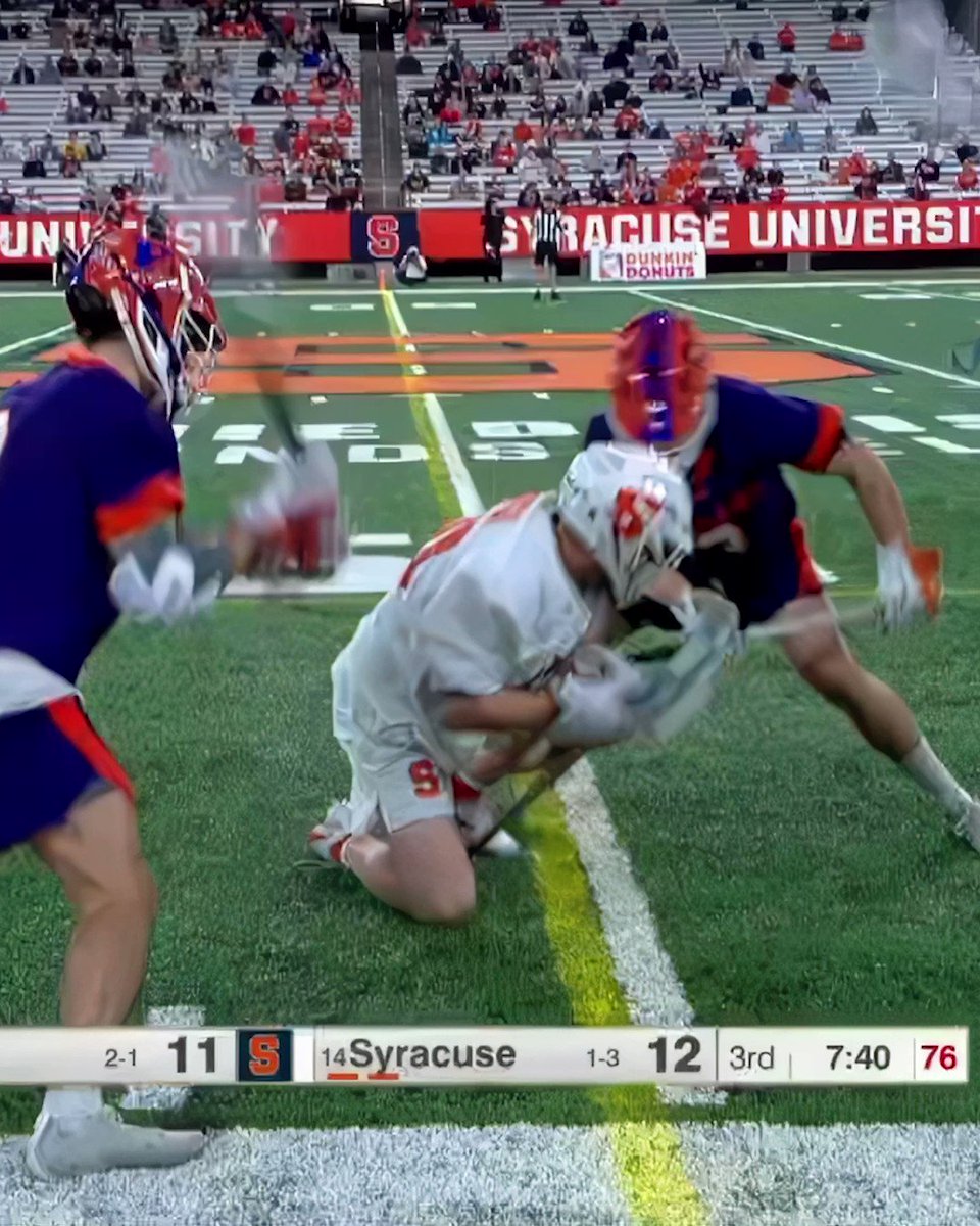 MAX ROSA: 'CUSE CAPTAIN 🍊 Coming out of high school, Max Rosa was an All-American midfielder who scored 42 goals as a senior at West Genesee. After a COVID-shortened 2020 season, Rosa switched to SSDM as a freshman at Syracuse in 2021. He made an immediate impact on the face-off wing and has been a reliable defensive midfielder ever since. On Tuesday, Rosa was named a team captain for the 2nd consecutive season... Watch this hustle play, and you'll immediately understand why 😤 (via Syracuse Men’s Lacrosse)