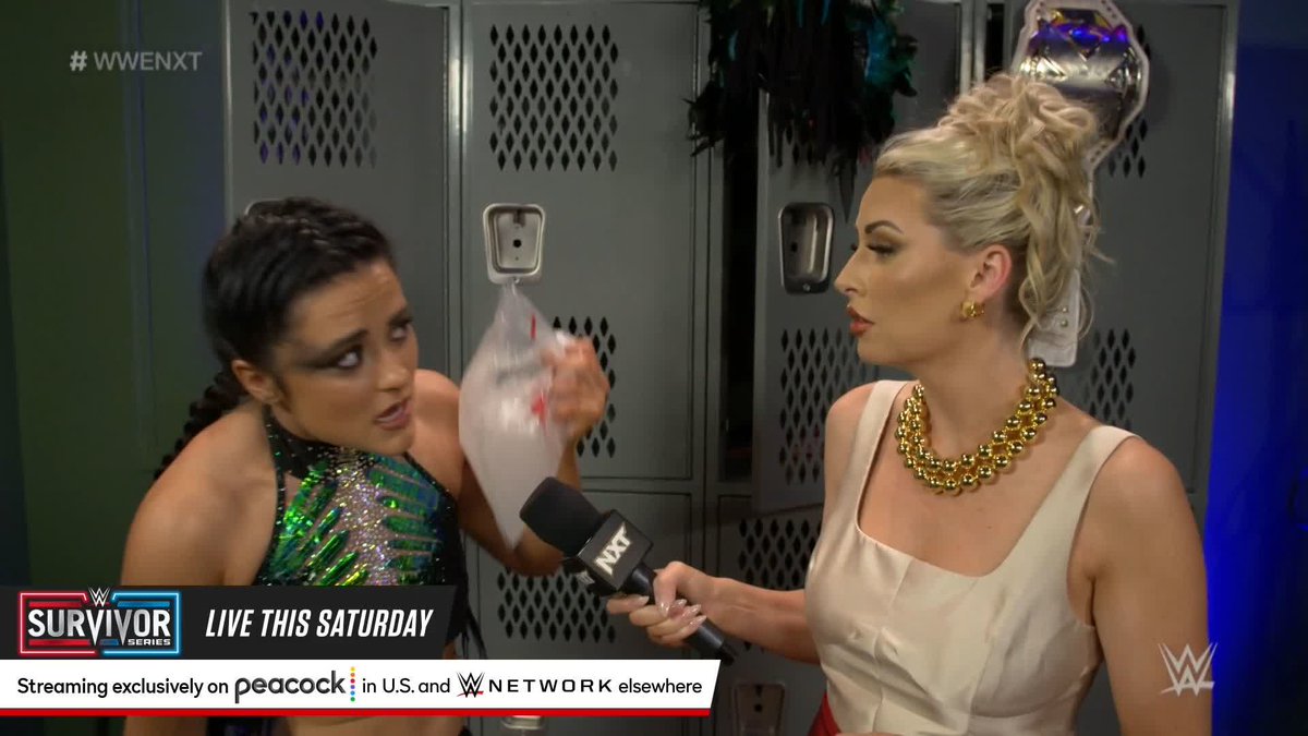 "I owe her a kick in the face" Looks like LYRA VALKYRIA isn't backing down from @XiaWWE, the #WWENXT Women's Championship Match will still happen TONIGHT!
