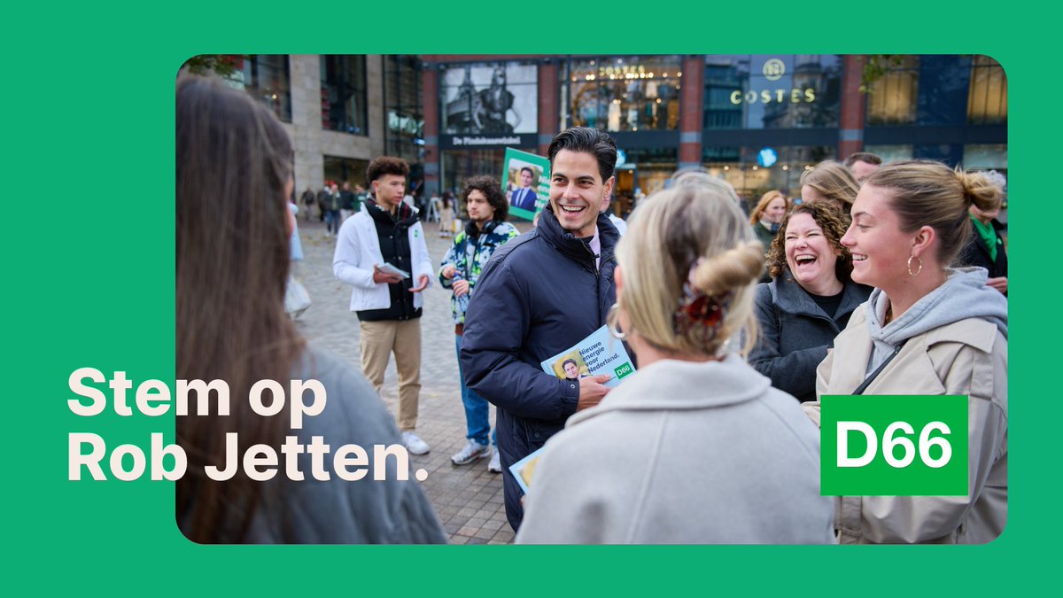Het is zo ver. We mogen vandaag naar de stembus! Stem voor goed onderwijs, klimaatactie en een eerlijke economie. En tegen haat. 🗳️ Stem verstandig. Stem D66.