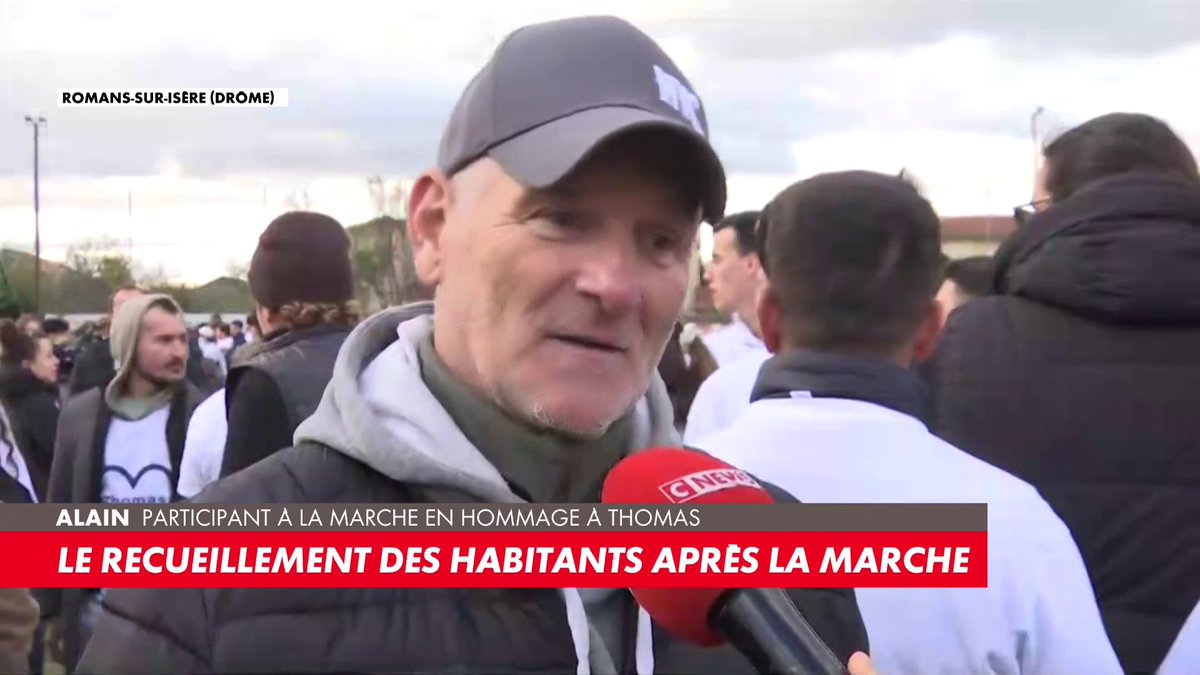 Alain, participant à la marche en hommage à Thomas : «Ce n’est pas seulement la France qui a perdu un enfant. C’est aussi la grande famille du rugby qui a perdu un de ses cadets», dans #180MinutesInfo