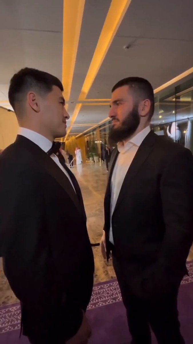 .Artur Beterbiev and Dmitry Bivol ran into each other in Riyadh 👀 (via Artur Beterbiev)