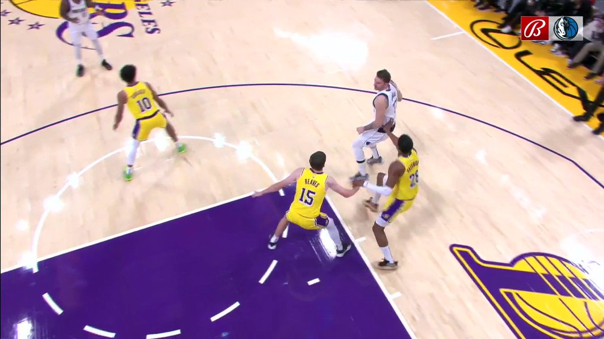 Luka with the assist through Lebron’s legs 👀