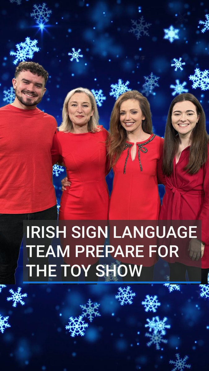 “It’s amazing - Deaf children see us as role models” The team of interpreters who bring the magic of the Late Late Toy Show to the Deaf community are making their final preparations ahead of tomorrow’s big night. #LateLateToyShow #ISL
