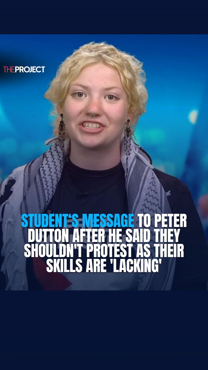 This student has a message for Peter Dutton after he said they shouldn't protest in support of Palestine today as their skills are 'lacking.'