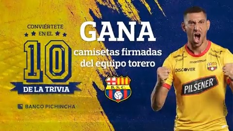 ¡Tenemos 5 camisetas firmadas por los jugadores BARCELONA S.C. y tú puedes GANAR una de ellas si participas en #ElDiezDeLaTrivia! 💛 1️⃣ Haz RT o Like. 2️⃣ Recibirás una notificación para responder las 4 preguntas. Demuestra cuánto sabes de los toreros y entra en el SORTEO. ⚽
