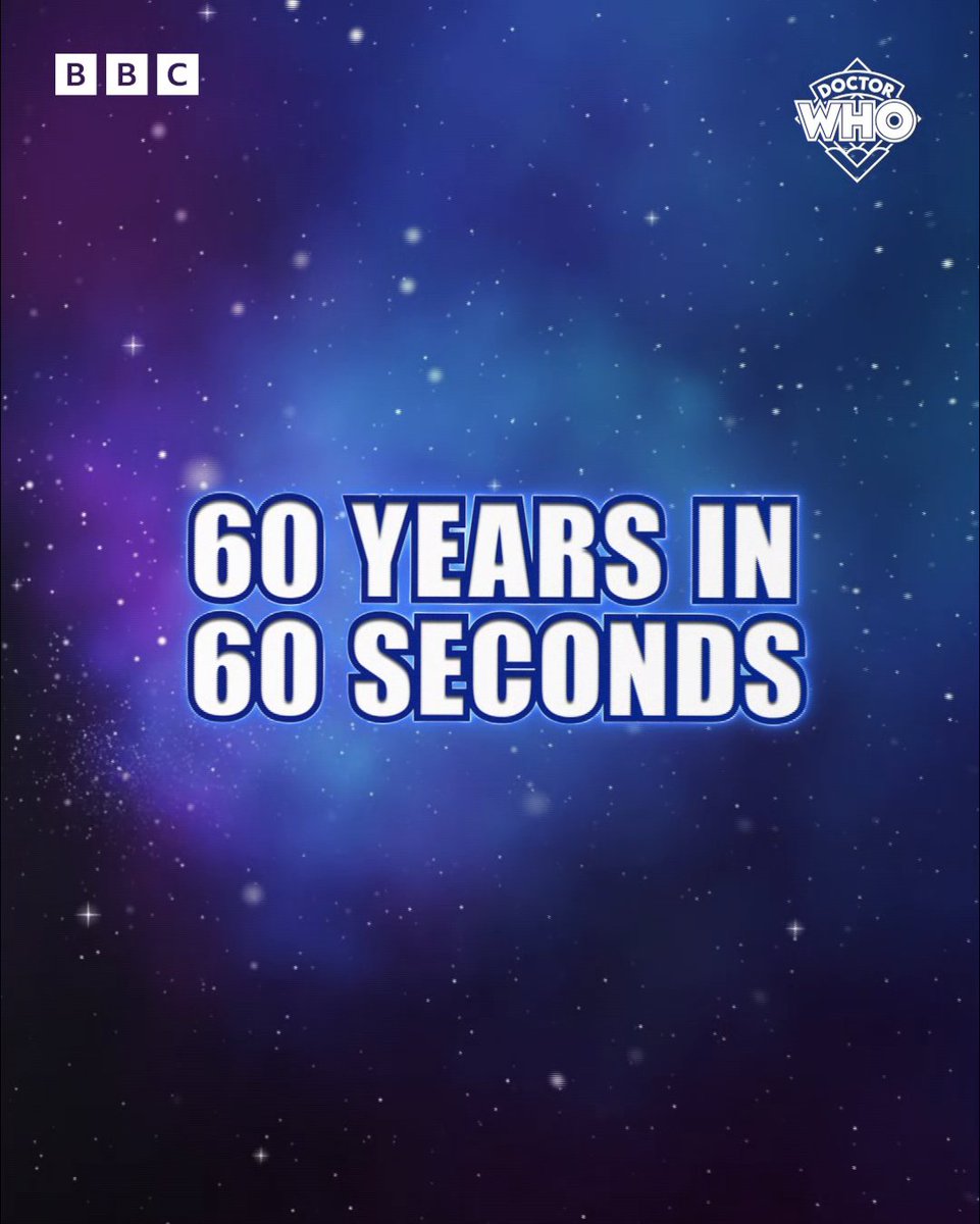 60 years of #DoctorWho, a lifetime of memories... how many can you squeeze into 60 seconds? Let's find out! #DoctorWhoDay ❤️❤️➕🟦