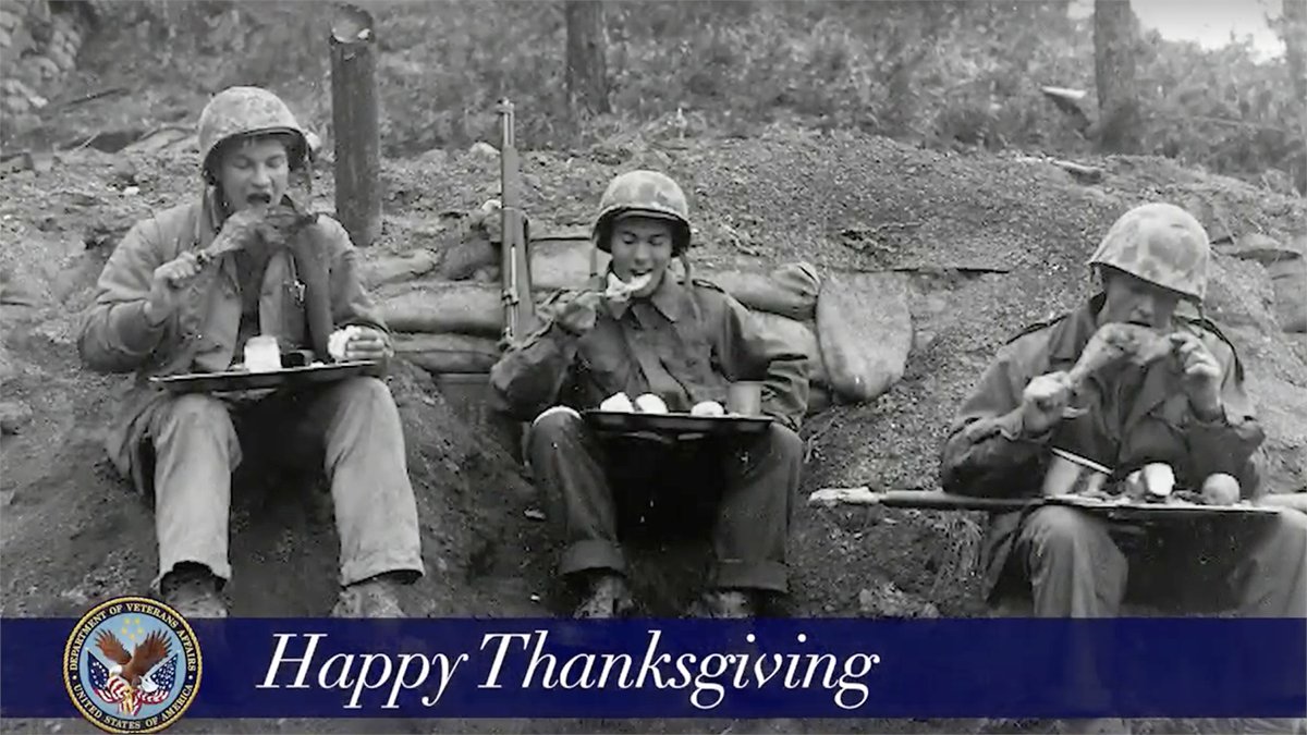 On Thanksgiving, we're thankful for those who defend freedom and protect all that we hold dear. Today, we're thankful for Veterans from all generations and conflicts, and we pause to remember those in duty stations far from home.