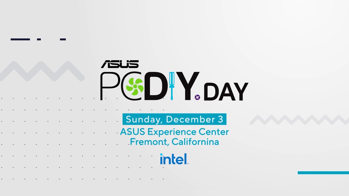 Come to ASUS #PCDIYDay sponsored by Intel Gaming on December 3rd to celebrate the joy of PC building! Join us for in-person giveaways, PC workshops, and a live Apex Legends tournament 🎁💻💥 Get your ticket 👇