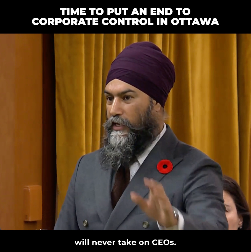 There’s too much corporate control in Ottawa — and that’s just how Pierre Poilievre and Justin Trudeau like it. I’m sick and tired of CEOs gouging Canadians at the till. My bill will take on corporate greed and lower your prices.