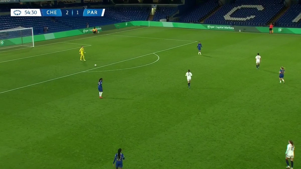 Le lob impressionnant de Sam Kerr 🇦🇺 qui a signé un triplé face au Paris FC. 😳 🎥 DAZN Football