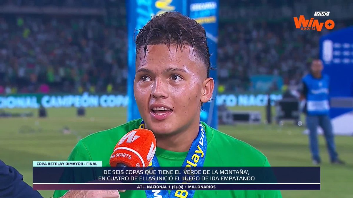 🏆🟢 “Dimos hasta lo último, sabíamos que íbamos a hundir a Millonarios”, Juan Pablo Torres, jugador de Nacional. #FINALCOPAxWIN