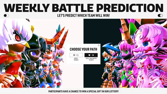 🔥WEEKLY BATTLE PREDICTION🔥 5th Match (game footage not final) Let's predict which team will win! 🔁Agile Team B ❤️Well-balanced Team D Participants have a chance to win a special gift in our lottery! #TOKYOBEAST