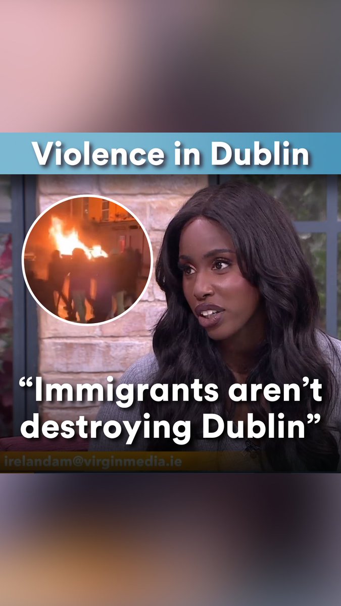 “I’m proud to be Irish but I’m even more proud to be an immigrant” Katja Mia 🇧🇮🇮🇪 reacts to the violence in Dublin City last night #IrelandAM