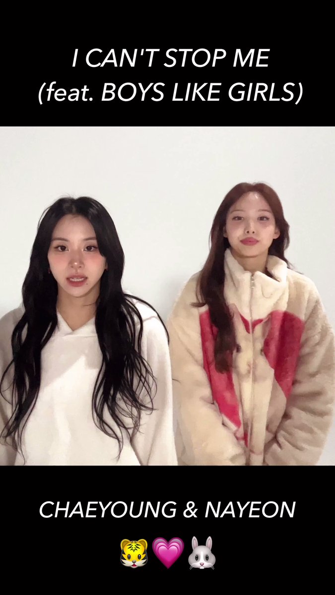 Who's enjoying "I CAN'T STOP ME (feat.#BOYSLIKEGIRLS)"? 👀 The collaboration you never knew you needed! 🐰🐯 #ICANTSTOPME (feat. BOYS LIKE GIRLS) Challenge With #NAYEON #CHAEYOUNG 🎵 Listen "THE REMIXES” #TWICE #트와이스 #REMIX #THEREMIXES