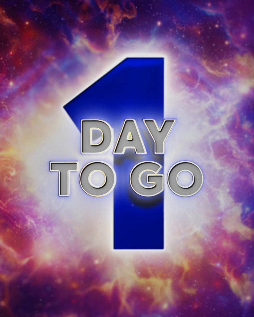 1 DAY TO GO! ❤️❤️➕🔷 #DoctorWho returns tomorrow at 6:30pm GMT on BBC One and BBC iPlayer in the UK and Disney+ in the rest of the world.