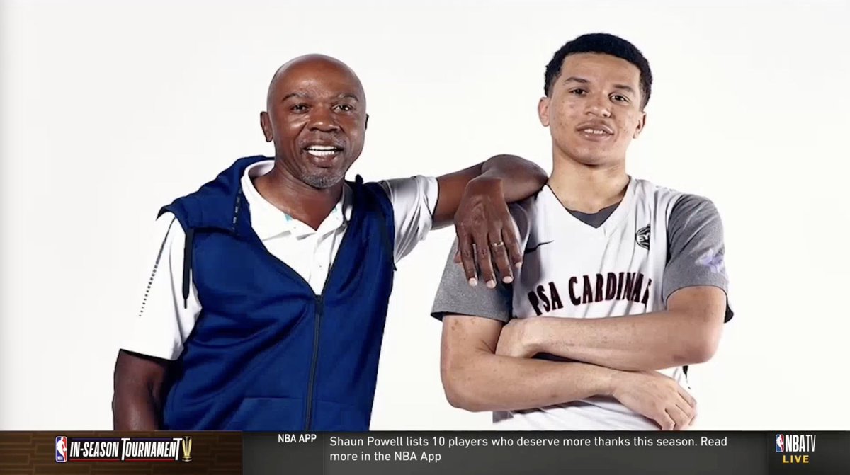 What it's all about ♥️ Greg Anthony caught up with his son, Cole Anthony, before today’s In-Season Tournament battle against Boston! #CenterCourt | Google Pixel