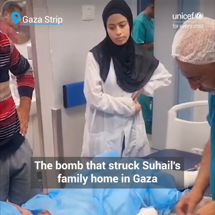 10-year-old Suhail from Gaza has burns on 50 per cent of his body. Doctors also worry that he has lost his sight. From a hospital in southern Gaza, our spokesperson James Elder shares the horrifying reality children have been experiencing.
