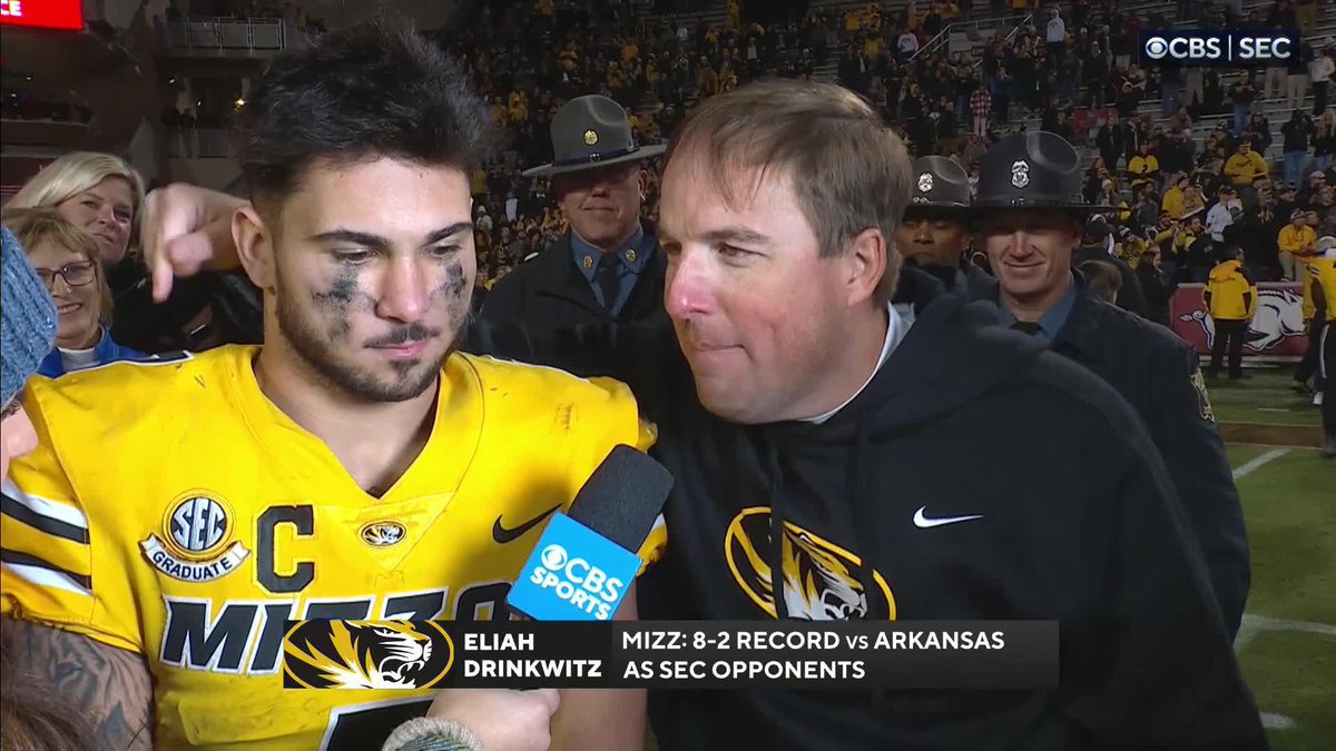 "He deserves to be talked about for the Heisman trophy." Eliah Drinkwitz shows some big support for Cody Schrader. Mizzou Football