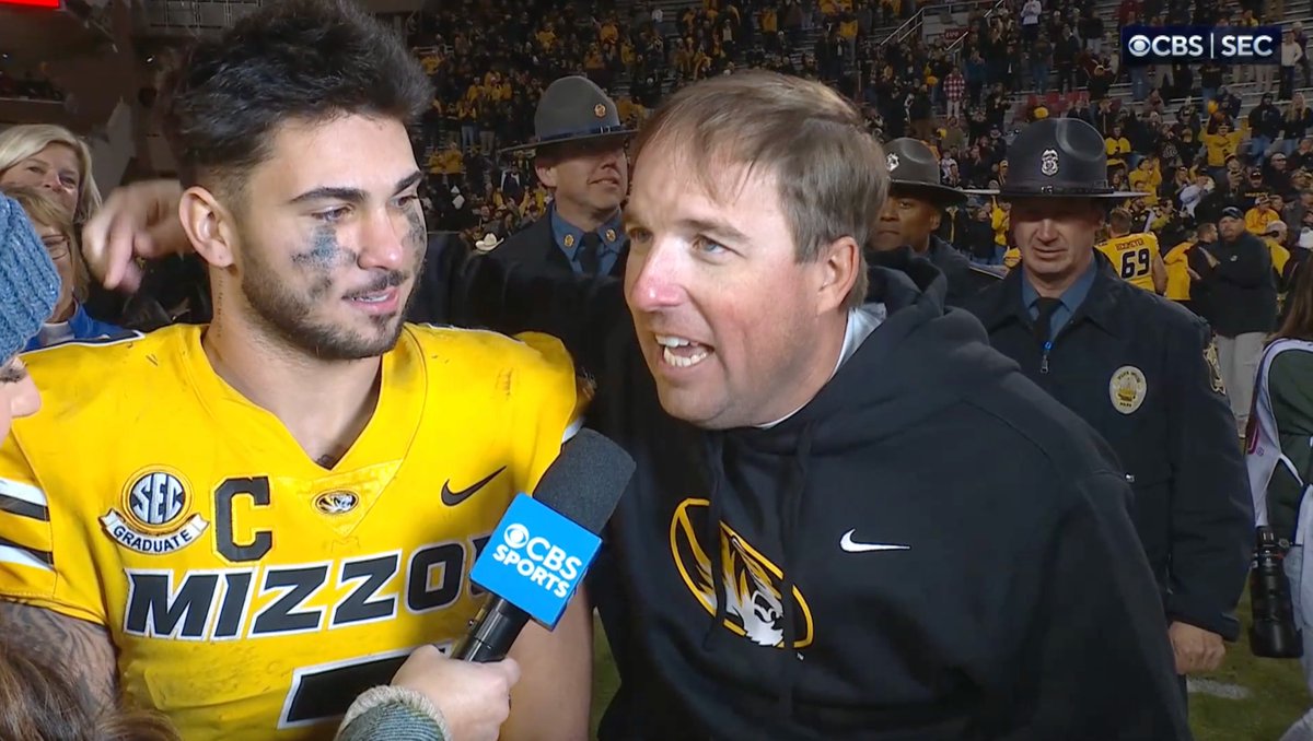 "Let's start talking about putting him up for the Heisman... he's the best back in the country." 🗣️ Mizzou Football's Coach Drinkwitz wants some respect put on Cody Schrader's name 🎙️ Amanda Guerra