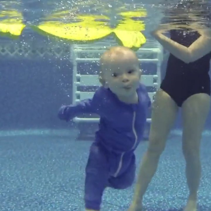 These babies are learning how to swim.