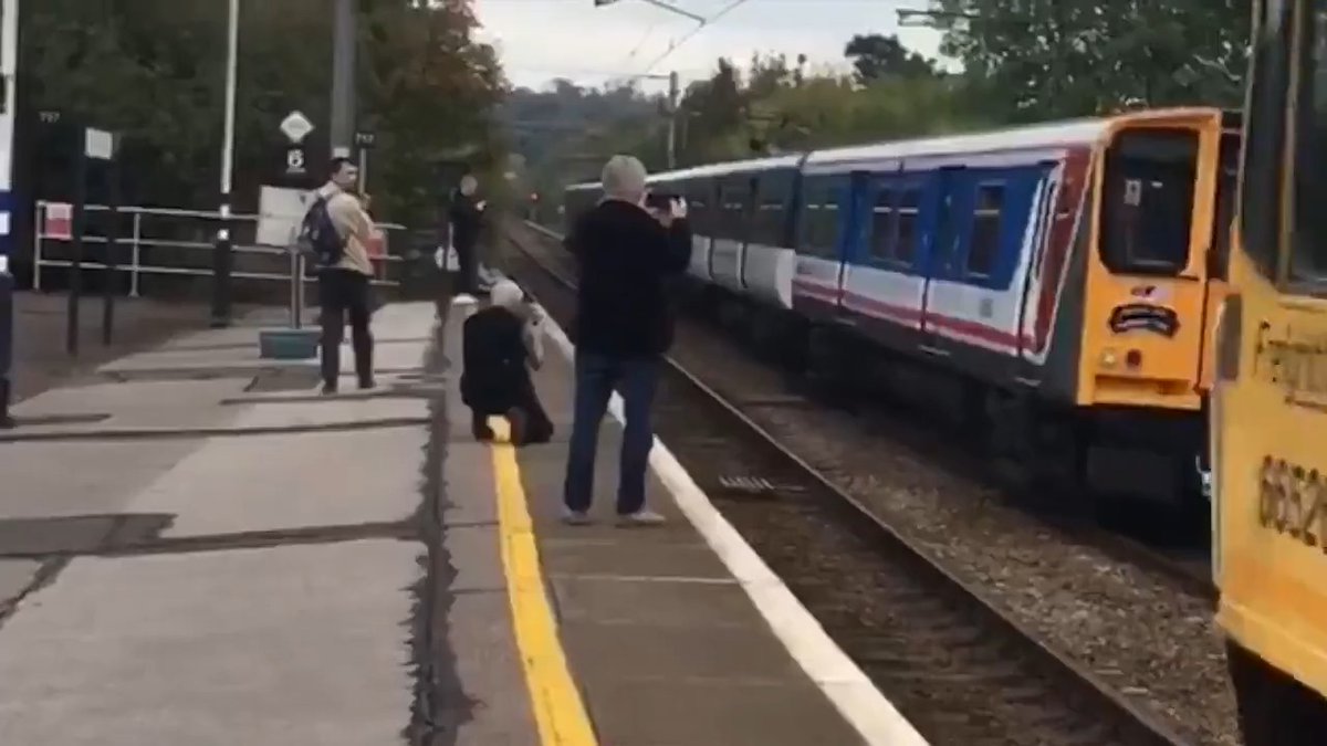 😱 We don't discourage you from taking photos and videos of the railway, but please: ⚠️ STAY ... BEHIND ... THE ... YELLOW ... LINES ❗ They're there to keep you safe. 🎥 Archive (Filmed from a position of safety) #SafetySaturday
