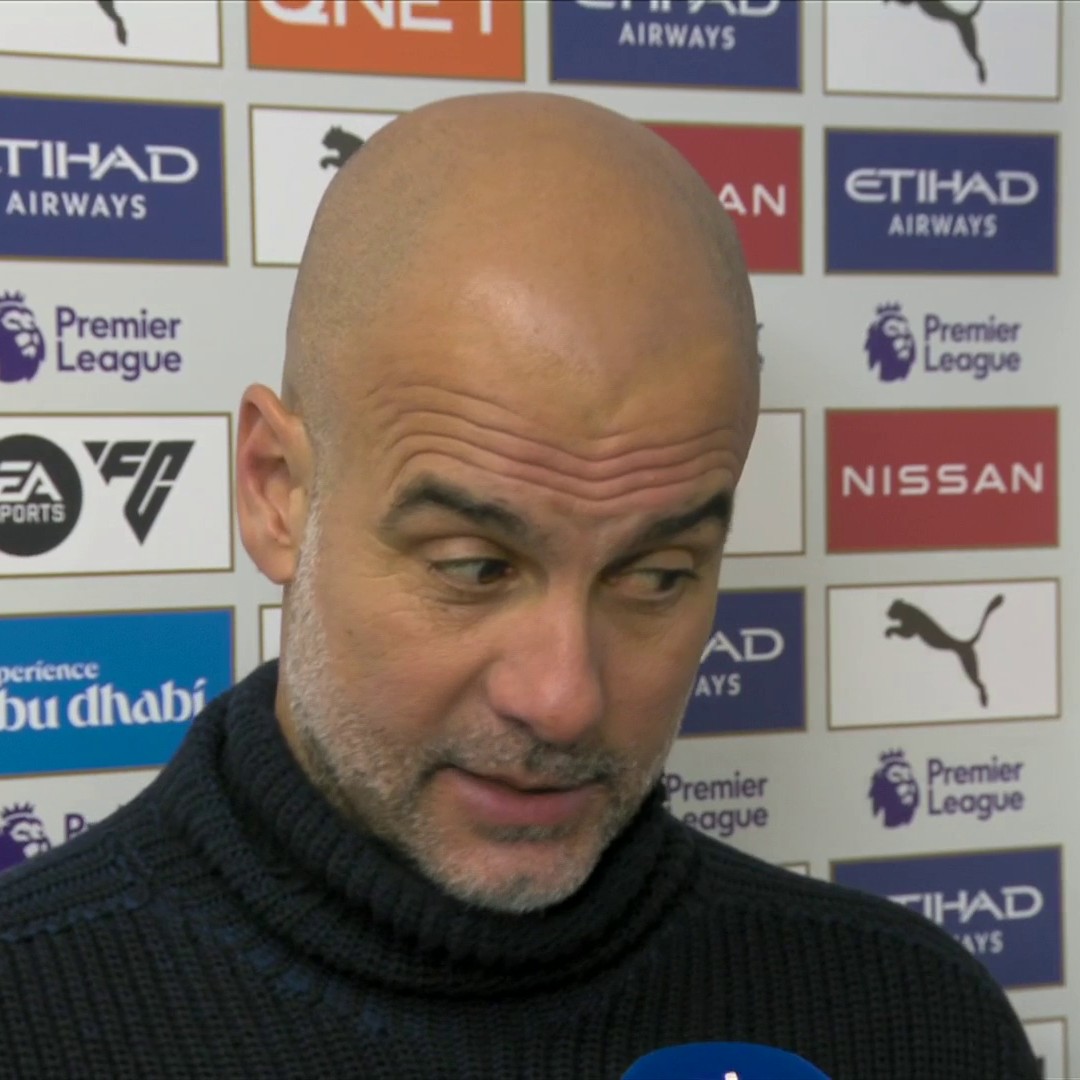 Pep Guardiola says he wanted 'some more noise' from the Manchester City supporters at the Etihad today 📣