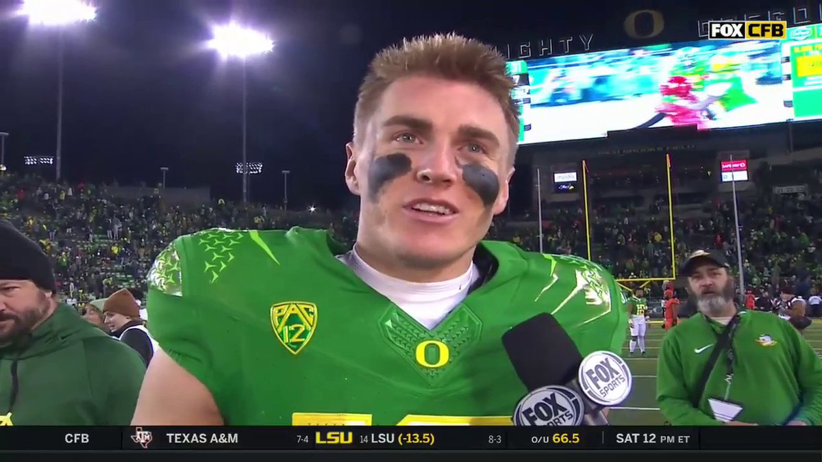 “God is good and he’s put me in such an incredible position to be around such great teammates and such great coaches.” — Oregon QB Bo Nix