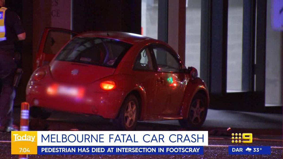 A pedestrian has died after being hit by two cars last night in Footscray. Mia Tyquin #9News