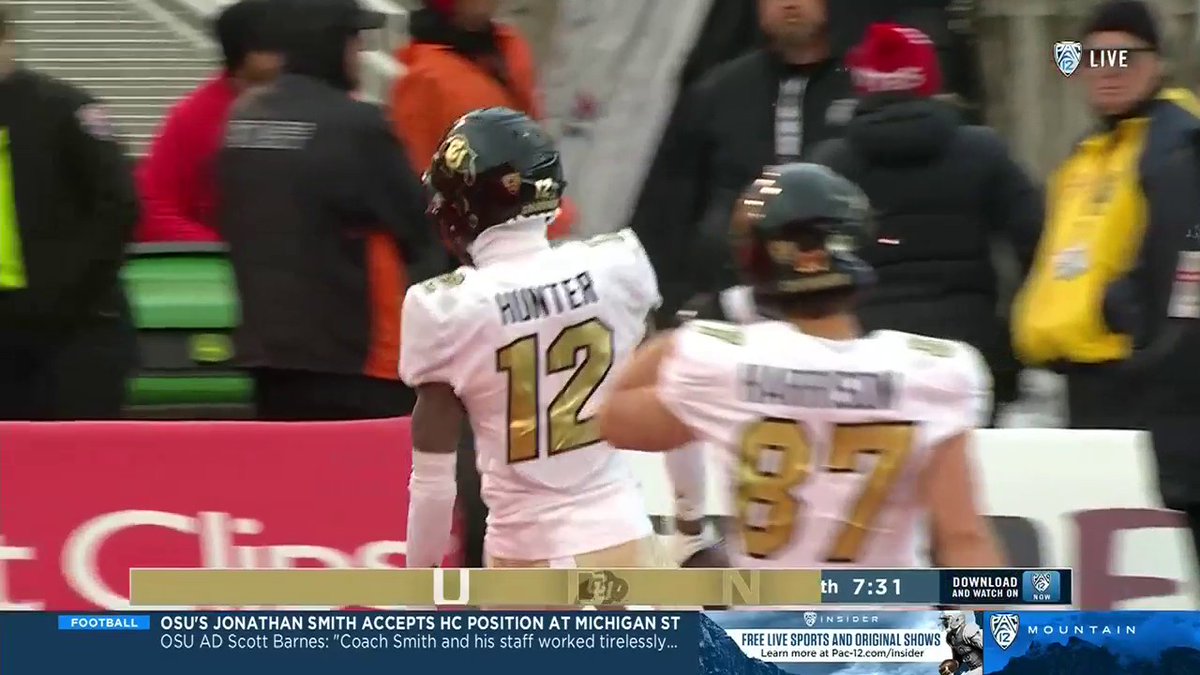 Touchdown Colorado! 🦬 Ryan Staub finds Travis Hunter and Colorado Buffaloes Football makes it a one score game! 👀