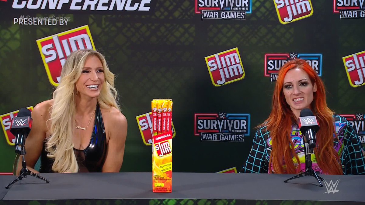 It's truly been a week of the unexpected! Charlotte Flair & Rebecca Quin are here together at the #SurvivorSeries Press Conference.