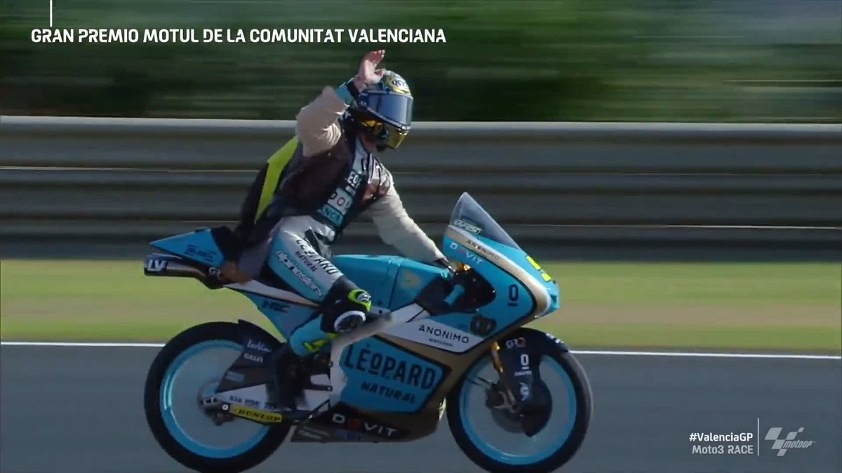 The Viking of #Moto3! 💪 World Champion Jaume Masià 🇪🇸 can finally get the party started on home soil! 🥳 #ValenciaGP 🏁