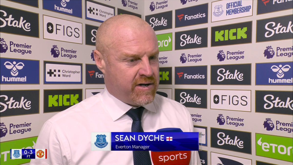 "For a side that people are saying they're not playing well, they're top of the form guide." Sean Dyche with an honest review of the Everton loss.