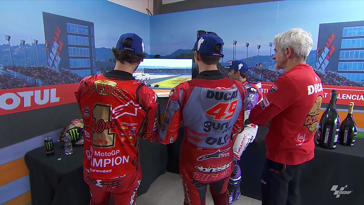 A race for the books! 👏 The podium trio chats about the drama-filled final race of the season! 👀 #ValenciaGP 🏁