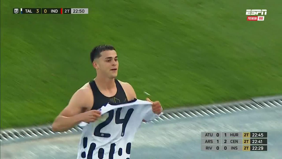Ramón Sosa 🇵🇾, señoras y señores. Del pase gol al grito propio. Así estampó el 3-0 de Talleres 🟦⬜️ contra Independiente.